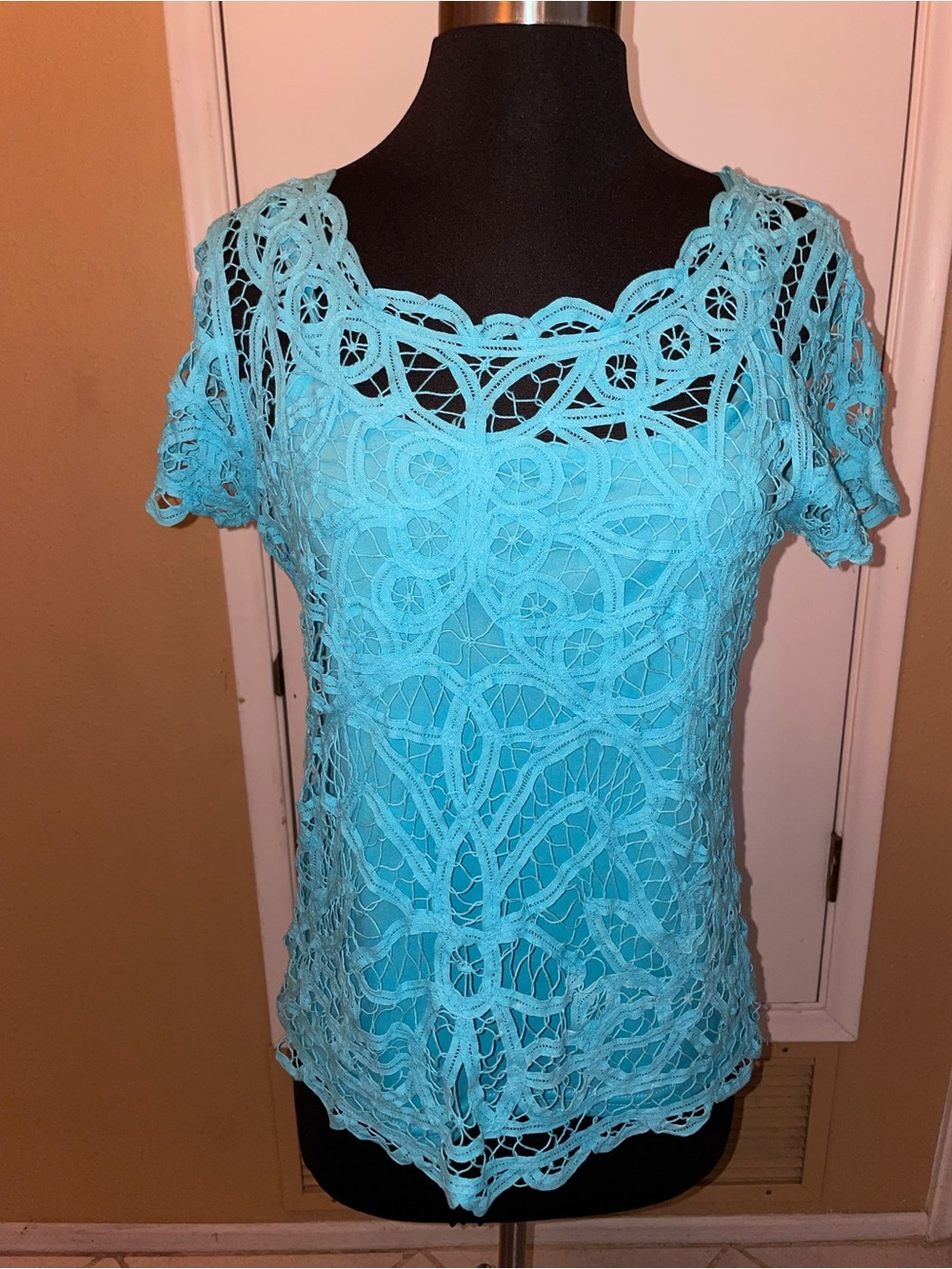 Antonio Melani Lace Top Lined Turquoise